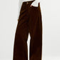 Cotton retro corduroy straight leg trousers | 2 color