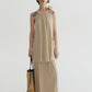Viscose blend pleated A-line drape skirt | 3 color