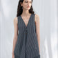 Lyocell blend irregular hemline top | 2 color