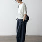 Cotton blend soft irregular hem T-shirt | 4 color