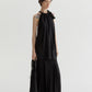 Viscose blend pleated A-line drape skirt | 3 color