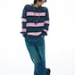 Alpaca blend bold stripe sweater | 4 color
