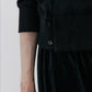 Large V-neck buttoned waist sweater | 2 color
