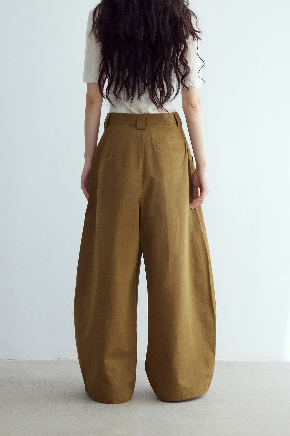 100% cotton curved blade pants | 3 color