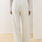 Sleek relaxed fit frayed hem wide leg pants | 2 color