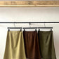 Mid-length A-line faux suede skirt | 3 color