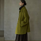 Wool riched structured silhouette mid-length coat | 3 color