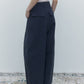 100% cotton high-rise balloon pants with side patch pockets | 4 color