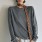 Wool blend back lines loose fit knitwear | 6 color