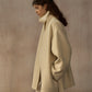 Wool-silk-angora double-faced fabric robe stule coat | 3 color