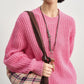 Wool riched chunky knit texture sweater | 3 color