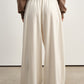 Soft drape elastic drawstring waist casual pants | 4 color