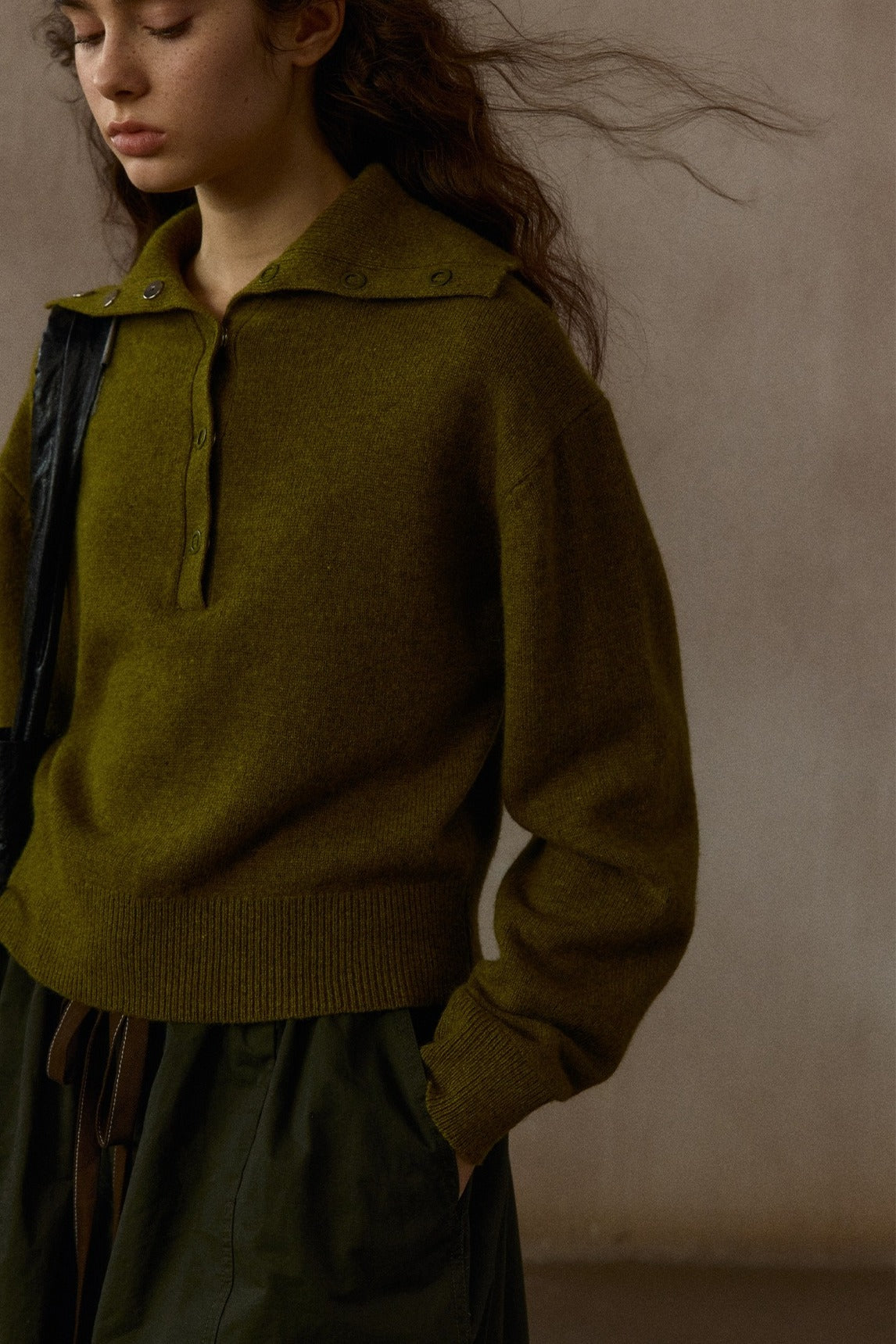 100% wool turtleneck warm sweater | 2 color