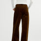 Cotton retro corduroy straight leg trousers | 2 color