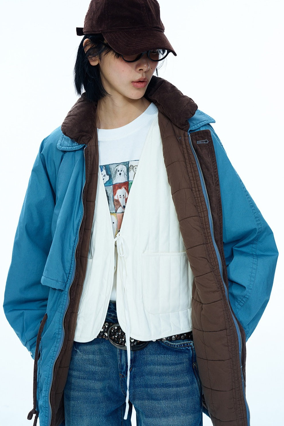 Wool blend filling quilted vest | 3 color