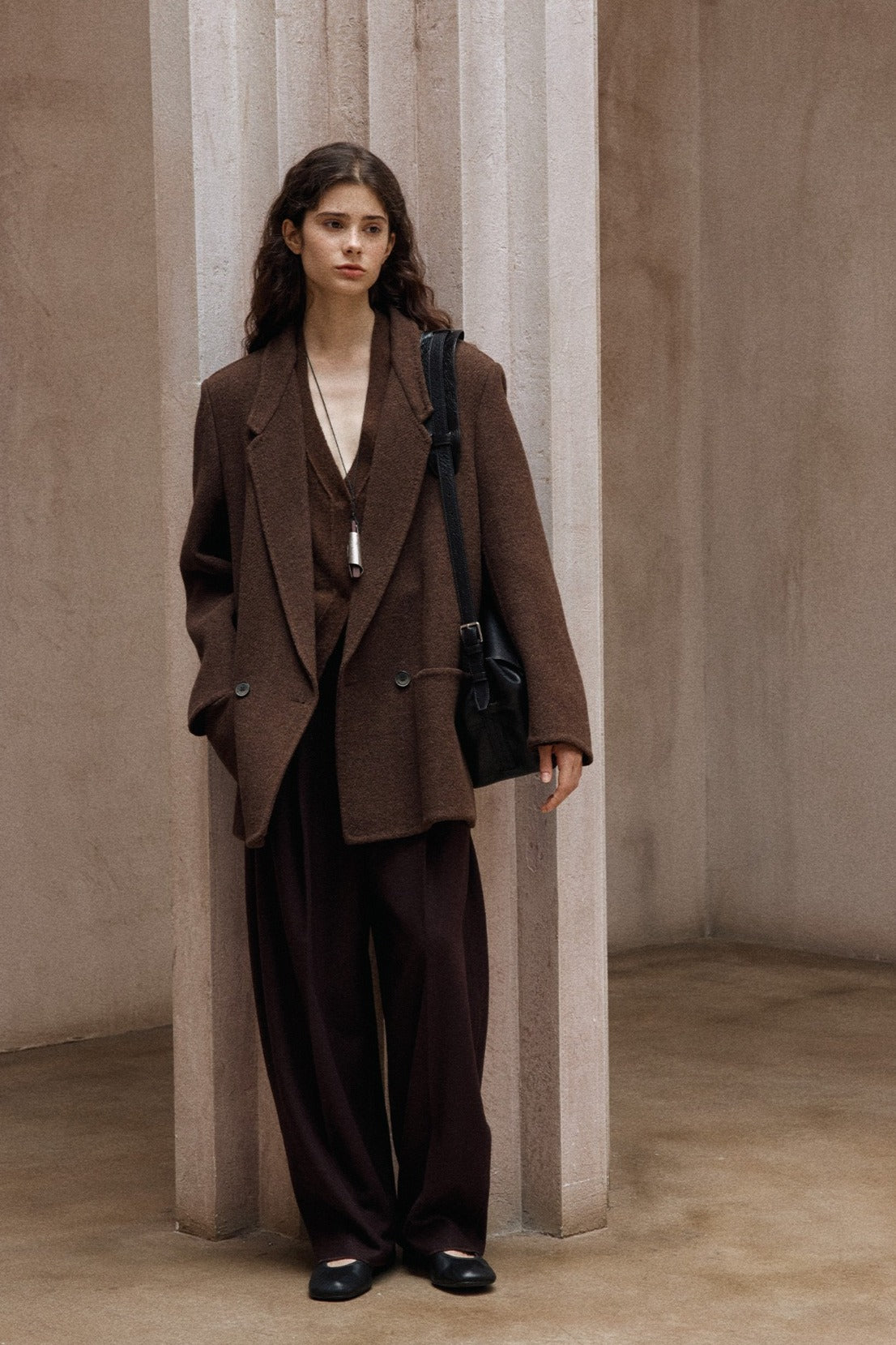 100% wool structured minimalist design jacket | 2 color