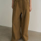 Petal-like waist wide leg pants | 3 color