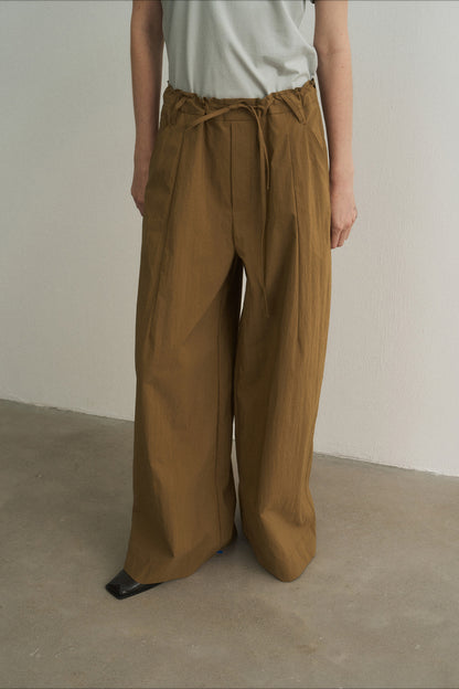 Petal-like waist wide leg pants | 3 color