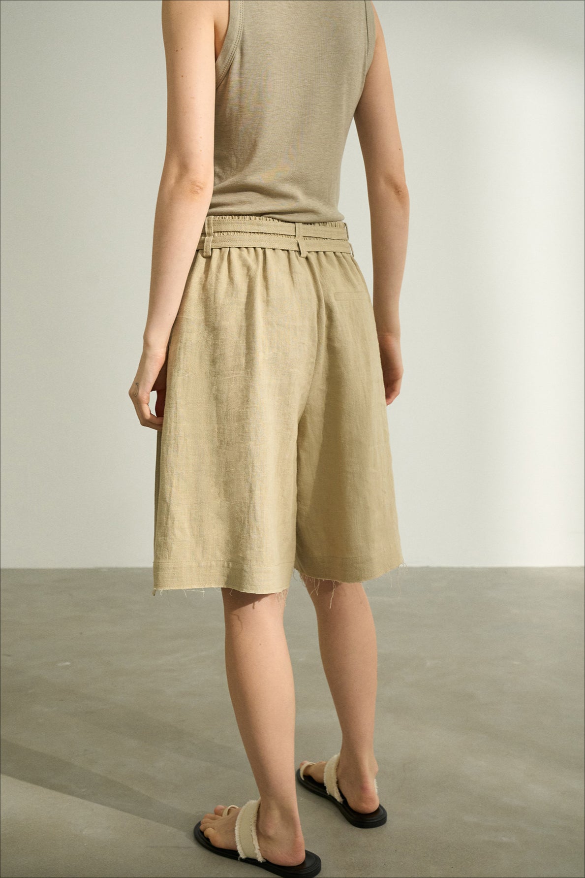 Raime blend lyocell wide leg shorts | 2 color