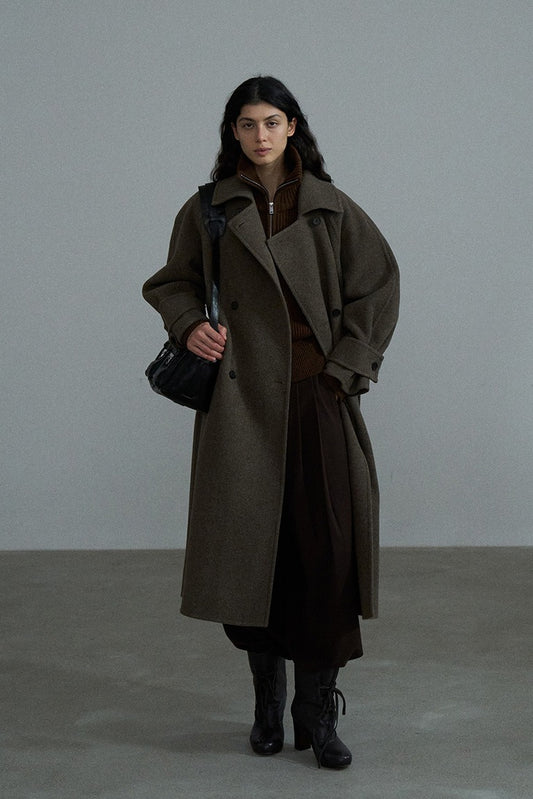 100% wool double-sided fabric classic coat | 2 color