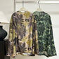 Lyocell blend romantic leaf print shirt | 2 color