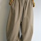 Cotton blend ultra-relaxed patchwork banana silhouette pants | 5 color