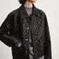 Retro-style quilted PU jacket | 2 color