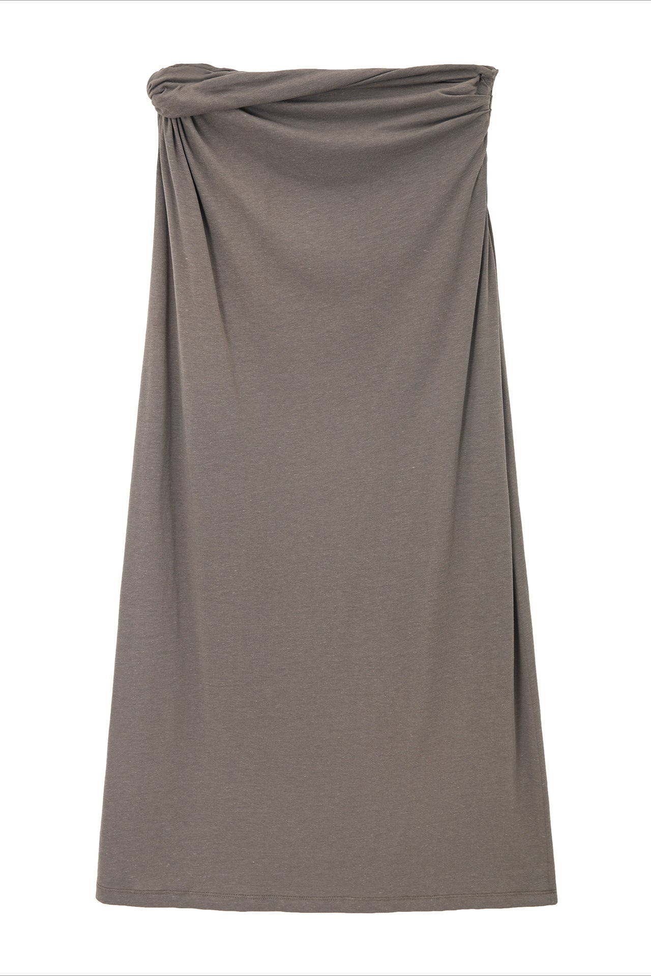 Cotton blend twisted waist A-line skirt | 3 color