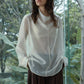 Lightweight and sheer ruffled collar shirt | 4 color