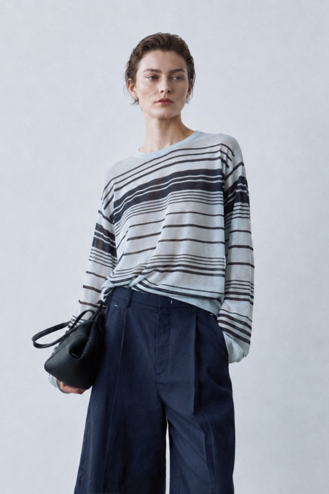 Relaxed stripped shirt | 4 color