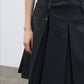 High rise crisp pleats A-line skirt | 2 color