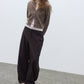 Viscose-cotton curved silhouette casual cleanfit pants | 3 color