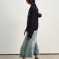 Wool jacquard pattern peter pan collar cardigan | 2 color