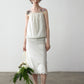 Cotton lace trim strap dress | 3 color