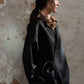 Crackle-glaze texture slant opening wrap jacket | 2 color