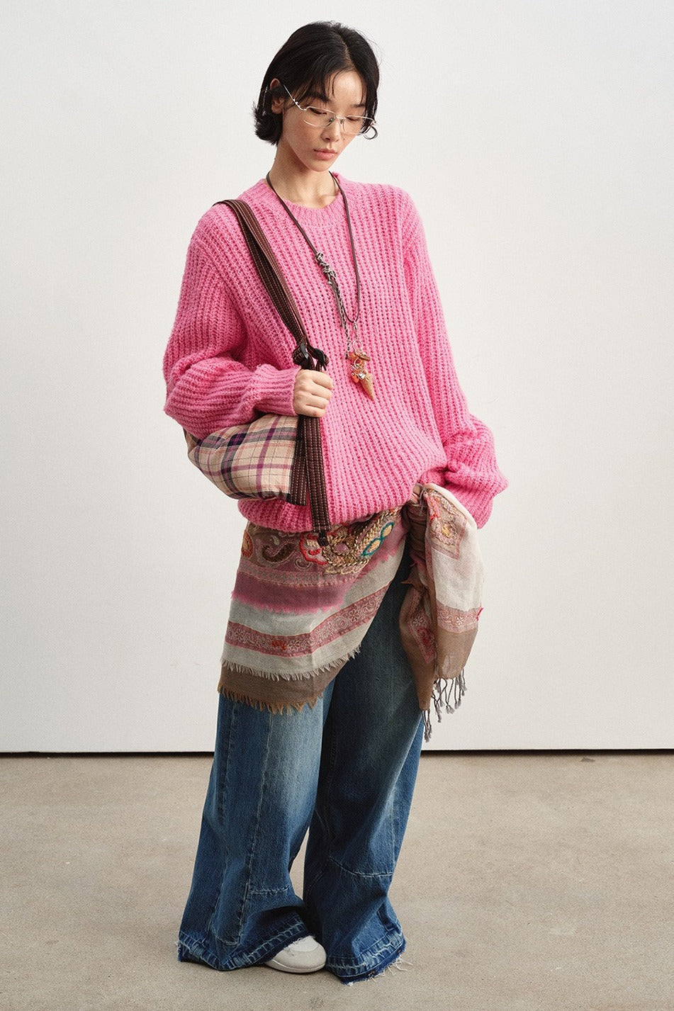 Wool riched chunky knit texture sweater | 3 color