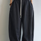 Cotton blend ultra-relaxed patchwork banana silhouette pants | 5 color