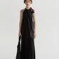 Viscose blend pleated A-line drape skirt | 3 color