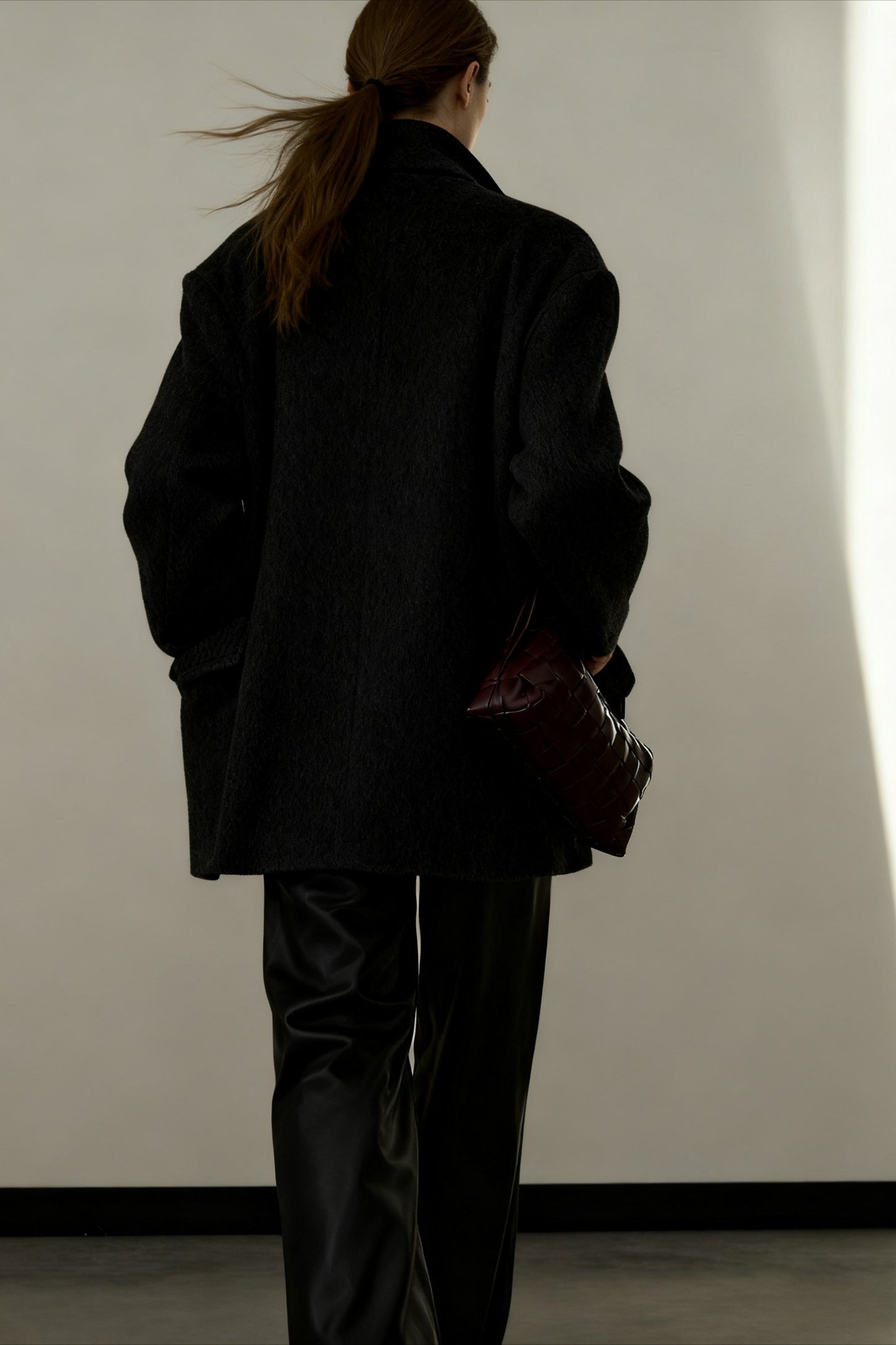 Chaqueta holgada de textura suave 100% lana | 3 colores