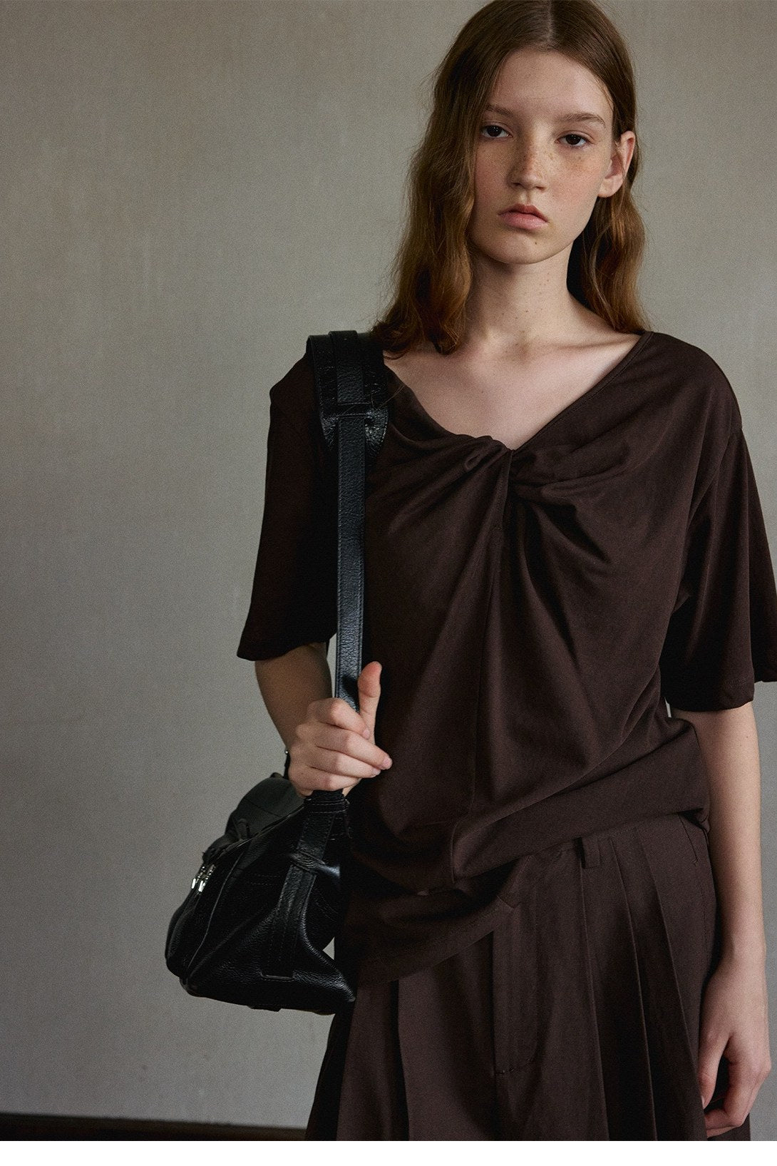 Cotton-blend relaxed t-shirt