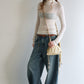 Wool containing lightweight soft high-neck knit top | 6 color