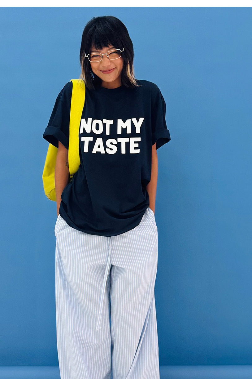 100% cotton slogan loose t-shirt | 3 color