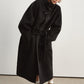 100% wool sharp structured horn buttons coat | 2 color