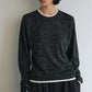 Acrylic-linen fake two-piece lightweight knitwear | 3 color