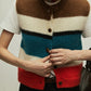 Wool blend fitted color-block striped vest | 3 color