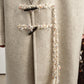Wool-silk-angora ultra-loose V-neck over coat | 3 color