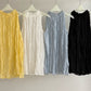 Lyocell blend pleats ruffled collar top | 4 color