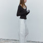 100% cotton high-rise balloon pants with side patch pockets | 4 color