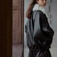 Cozy and chic detachable collar wool-filled PU jacket | 2 color
