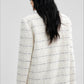 Wool blend elegant tweed jacket